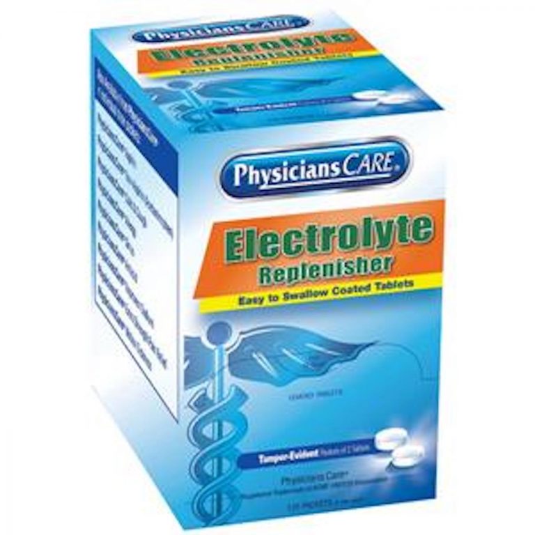 Electrolyte Tablets 2/pkt Box of 125 packets CPR 1st Aid